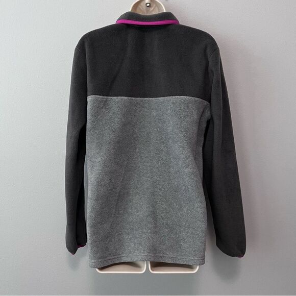 Columbia Gray/Pink Snap Pullover Sweatshirt Size M - Picture 4 of 6